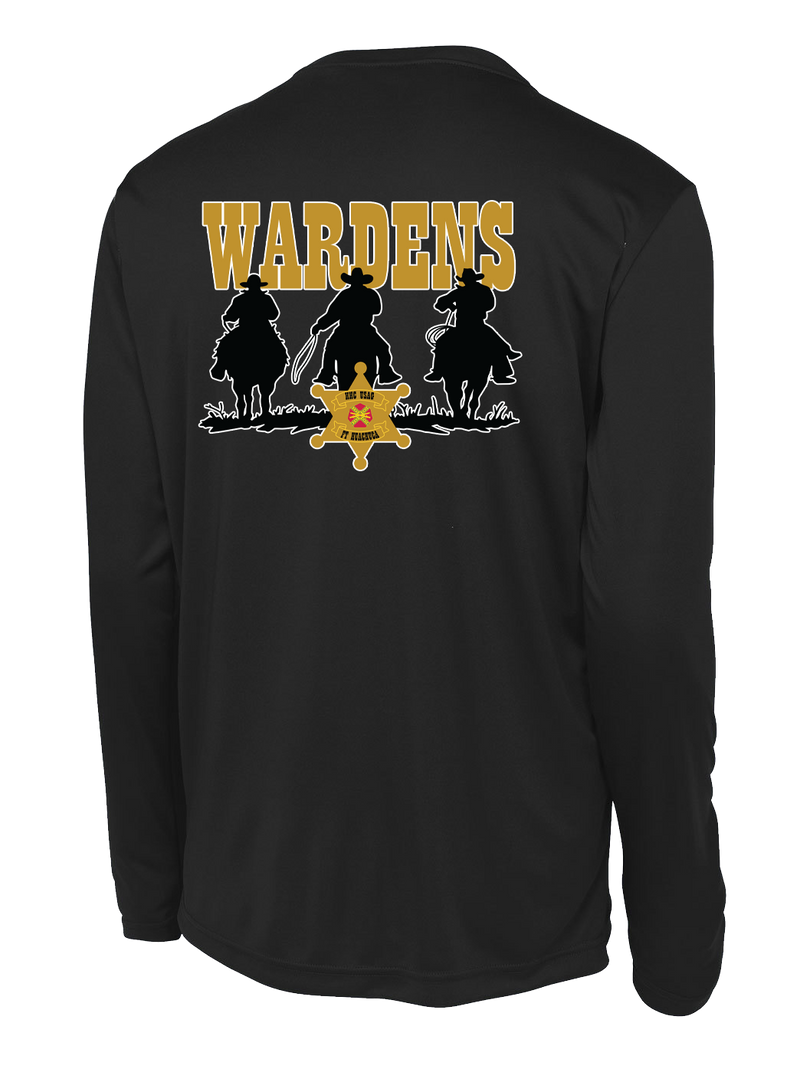 HHC Ft Huachuca - Wardens - Long Sleeve Competitor Tee with Left Sleeve Print