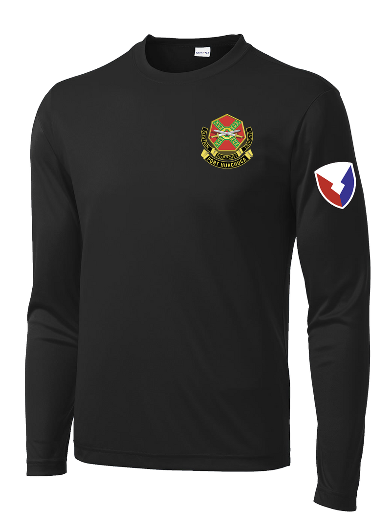 HHC Ft Huachuca - Wardens - Long Sleeve Competitor Tee with Left Sleeve Print