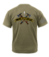 HHC 4-23 Infantry AR 670-1 Coyote Brown T-Shirt with Right Sleeve Flag