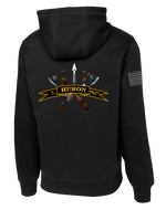 HHC 4-23 Infantry Poly/Cotton Blend Hoodie with Right Sleeve Flag