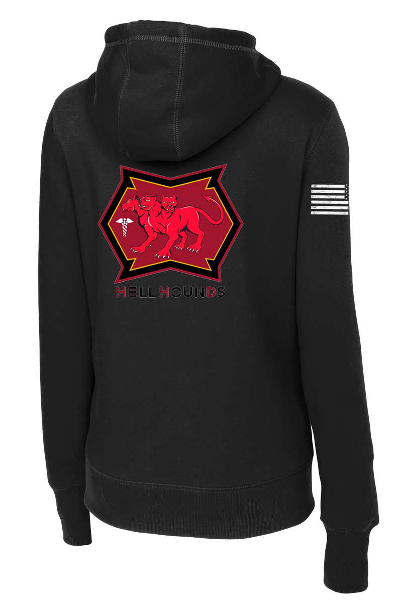 HHD 29th HC Ladies Poly/Cotton Blend Hoodie with Right Sleeve Flag