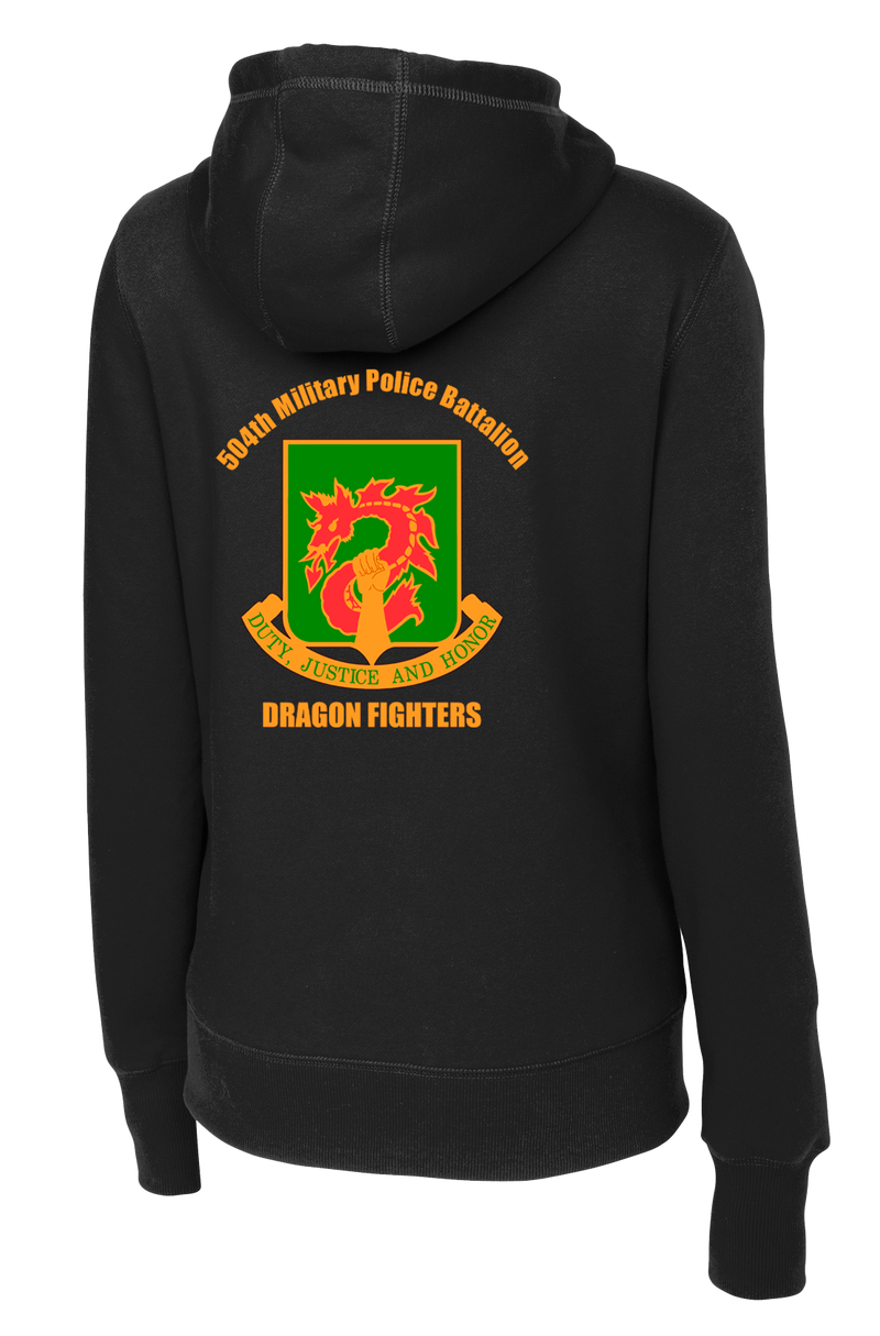 HHD 504th MP BN Ladies Poly/Cotton Blend Hoodie