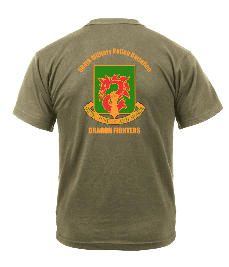 HHD 504th MP BN AR 670-1 Coyote Brown T-Shirt