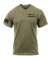 HUMINT PLT C Co 502d IEW BN AR 670-1 Coyote Brown T-Shirt with Solid Black Flag on Right Sleeve