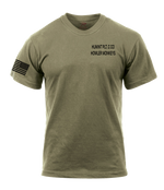 HUMINT PLT C Co 502d IEW BN AR 670-1 Coyote Brown T-Shirt with Solid Black Flag on Right Sleeve