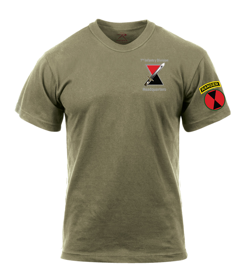 Headquarters 7th ID AR 670-1 Coyote Brown T-Shirt