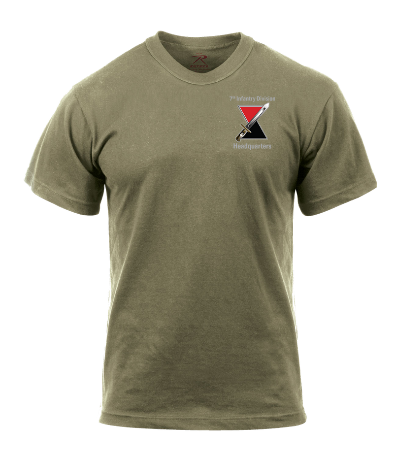 Headquarters 7th ID AR 670-1 Coyote Brown T-Shirt