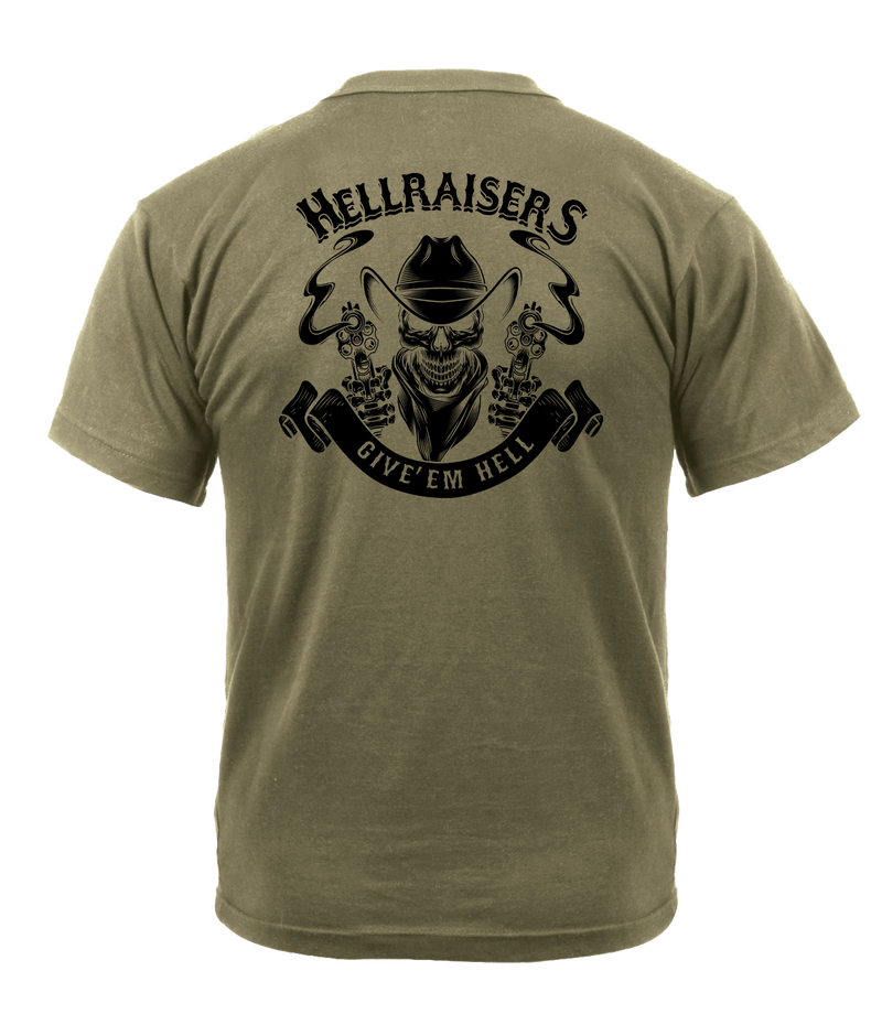 Hellraisers 2D BSB AR 670-1 Coyote Brown T-Shirt with Two Sleeve Print