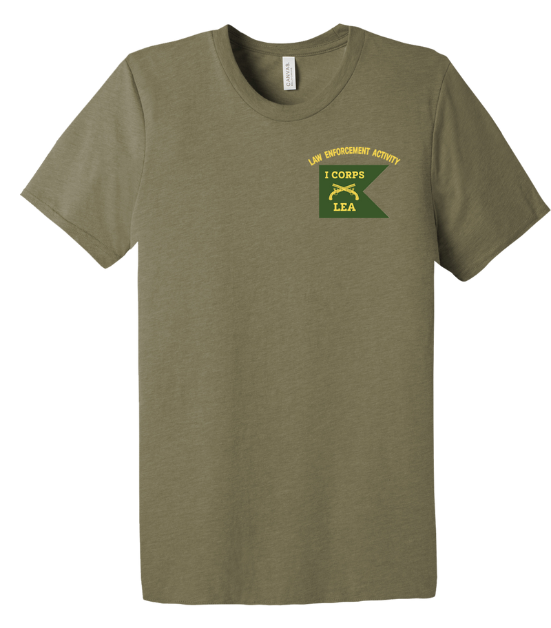 I Corps LEA Unisex Triblend Short Sleeve Tee