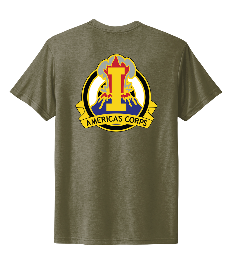 I Corps AMERICA'S FIRST CORPS Unisex Tri-Blend Tee