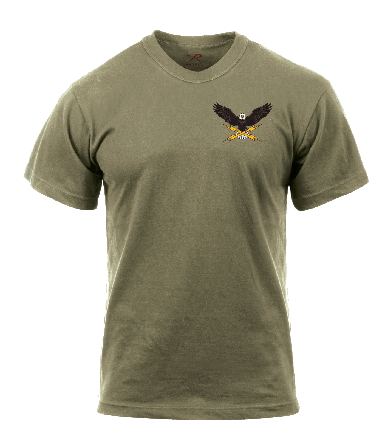 Information Defense MDEB AR 670-1 Coyote Brown T-Shirt with Eagle Design #2 and No Back Design