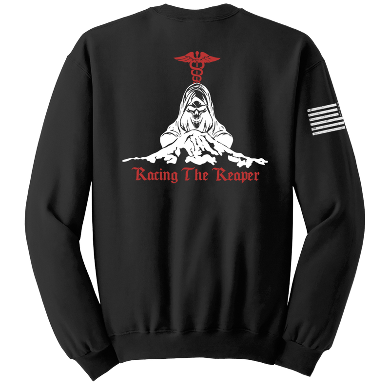 MAMC DEM Blend Crewneck Sweatshirt with Right Sleeve Flag