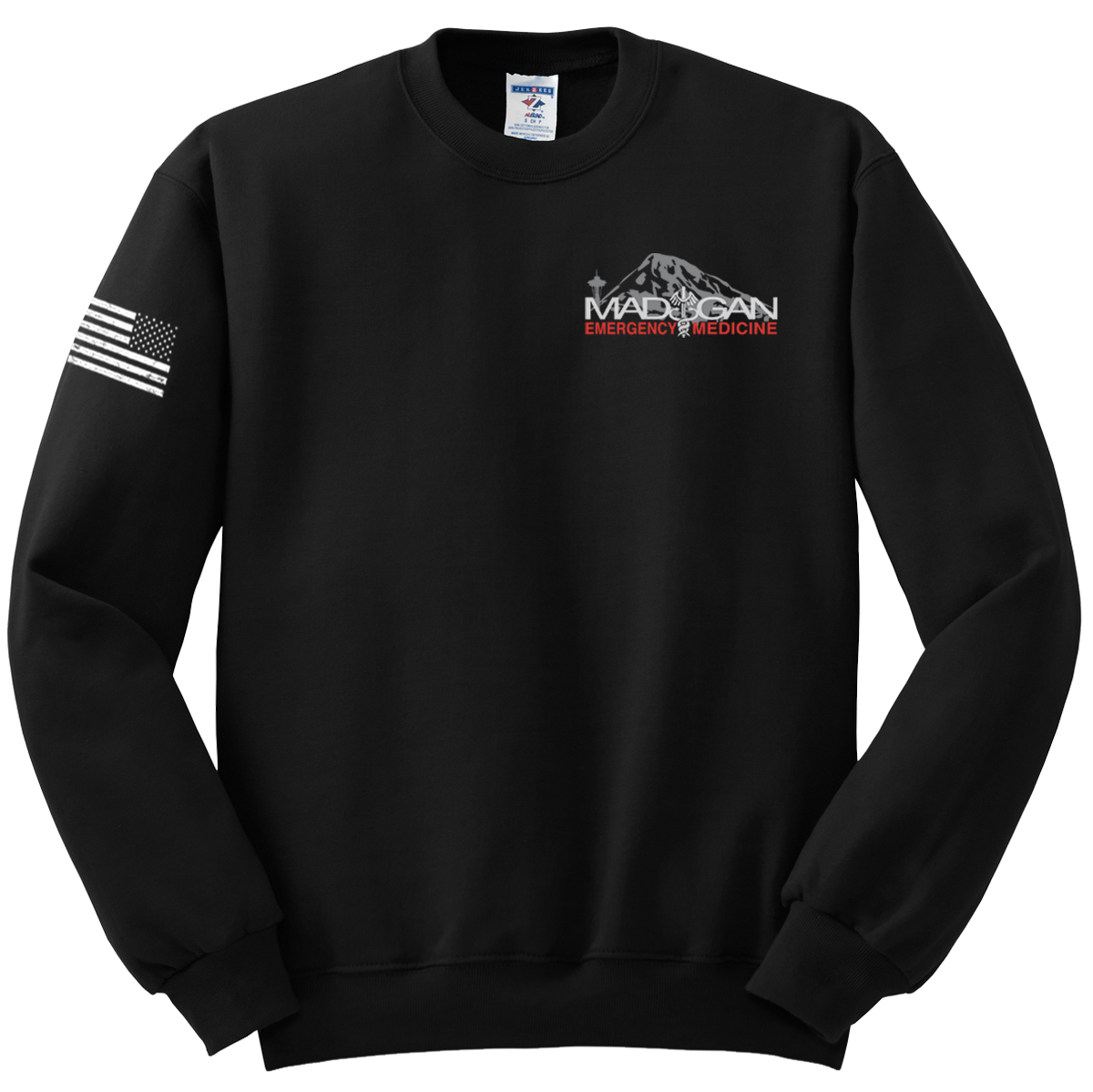 MAMC DEM Blend Crewneck Sweatshirt with Right Sleeve Flag
