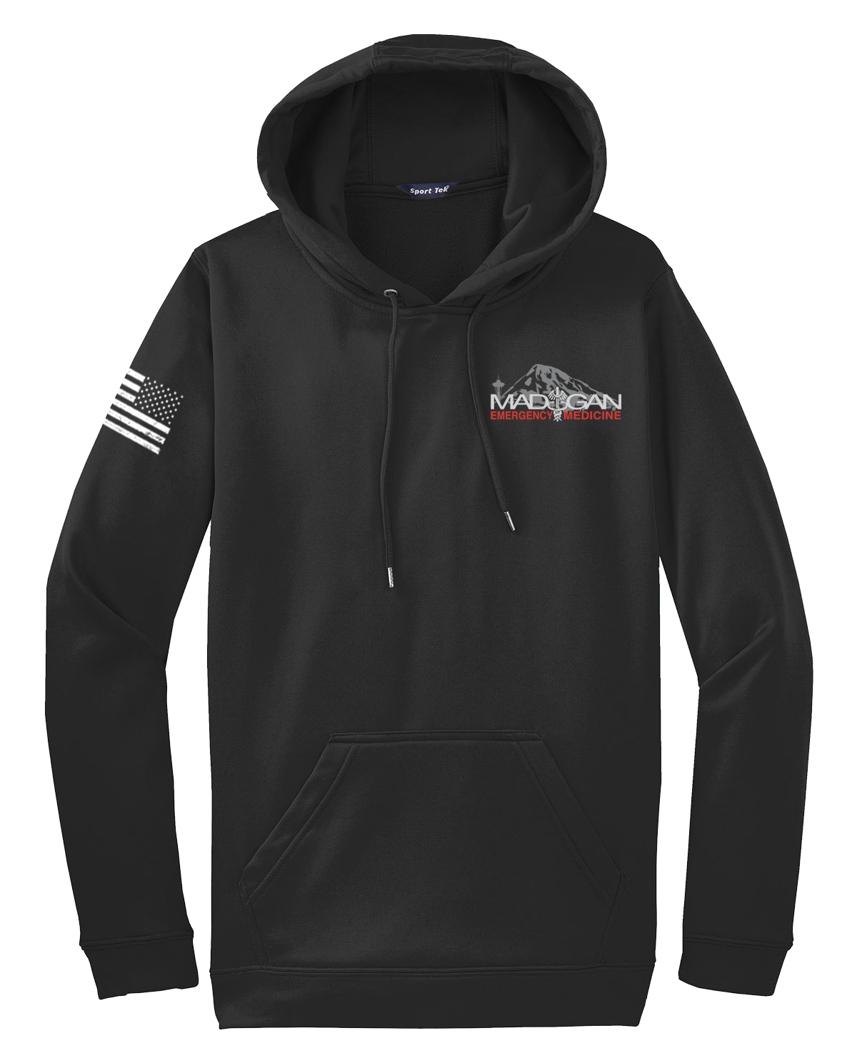 MAMC DEM Fleece Hooded Pullover with Right Sleeve Flag