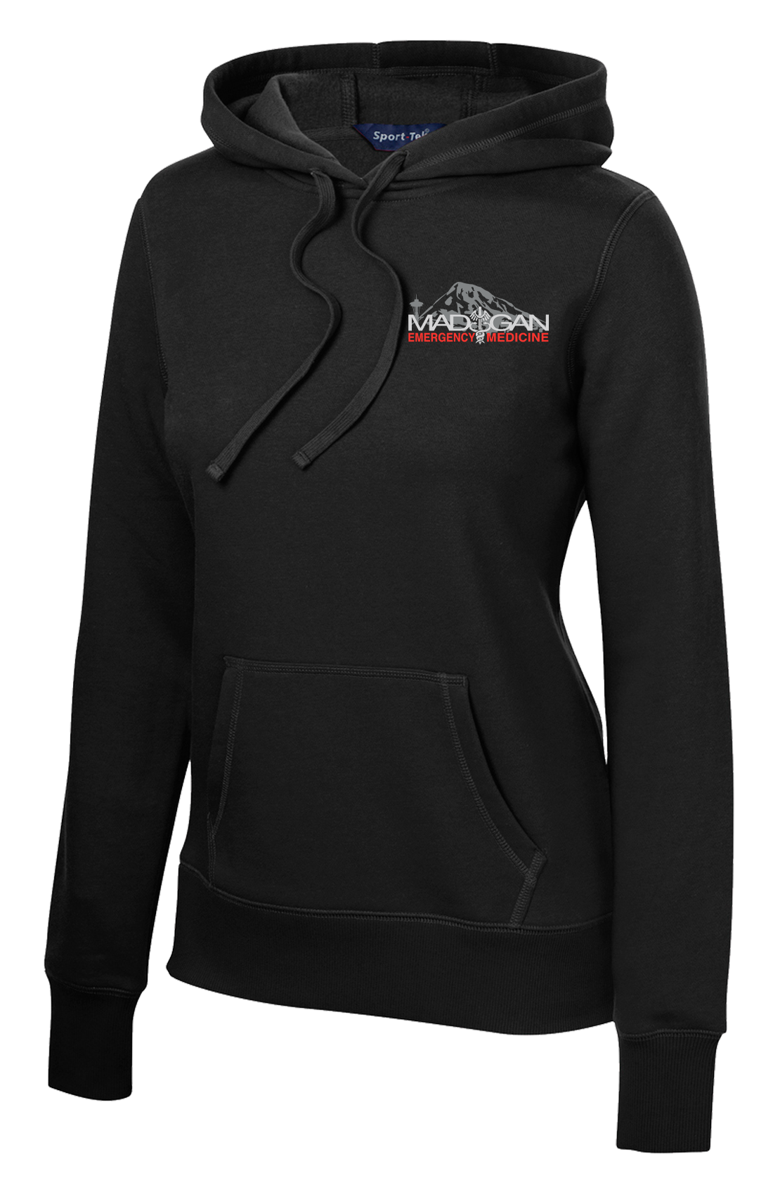 MAMC DEM Ladies Poly/Cotton Blend Hoodie with Right Sleeve Flag