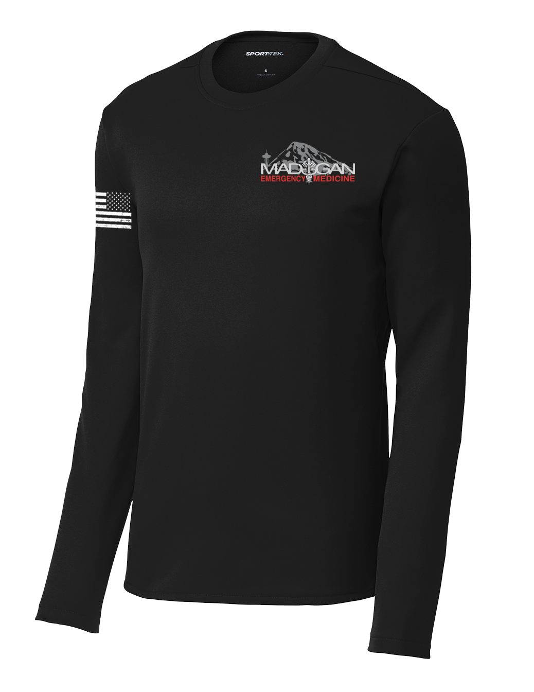 MAMC DEM Fleece Pullover Crew with Right Sleeve Flag