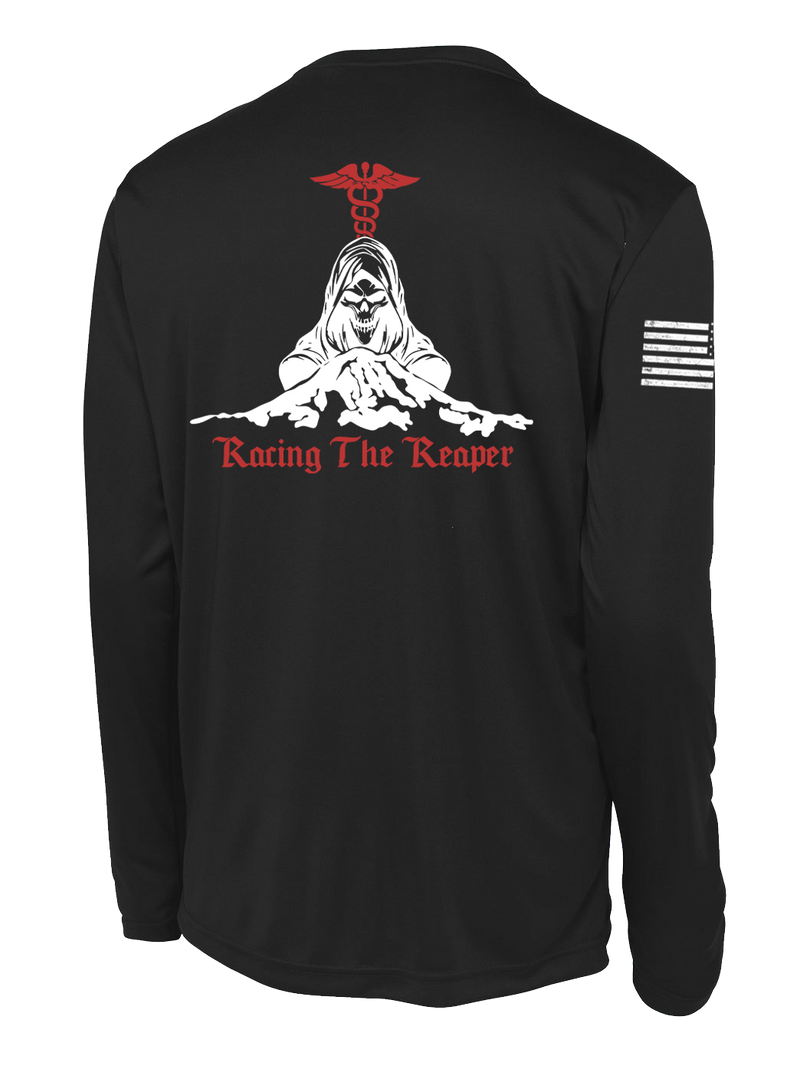 MAMC DEM Long Sleeve Competitor Tee with Right Sleeve Flag