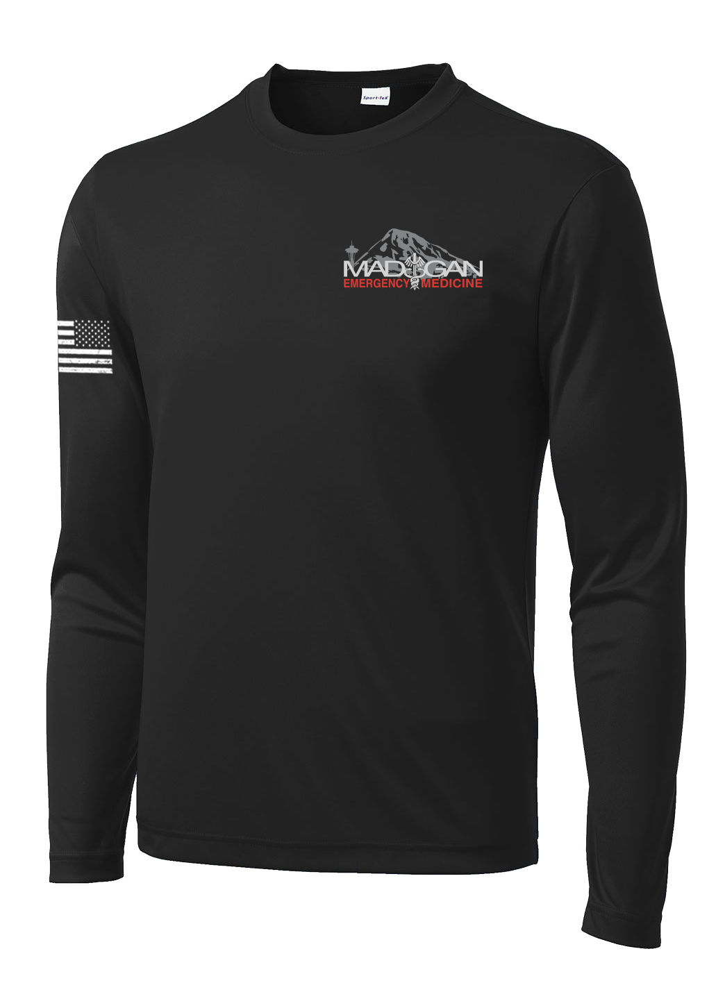 MAMC DEM Long Sleeve Competitor Tee with Right Sleeve Flag