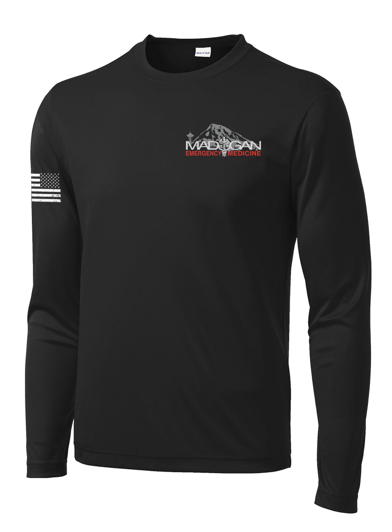 MAMC DEM Long Sleeve Competitor Tee with Right Sleeve Flag