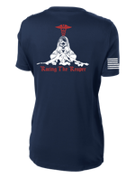 MAMC DEM Ladies Competitor Tee with Right Sleeve Flag