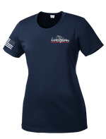 MAMC DEM Ladies Competitor Tee with Right Sleeve Flag