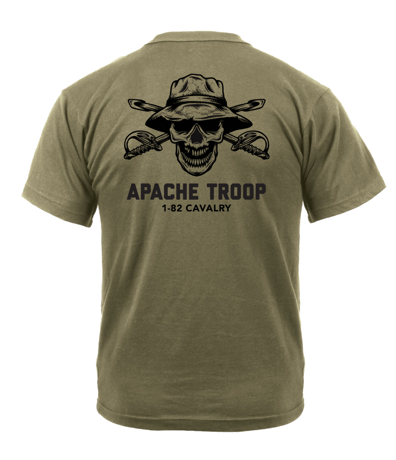 Apache Troop 1-82 CAV AR 670-1 Coyote Brown T-Shirt