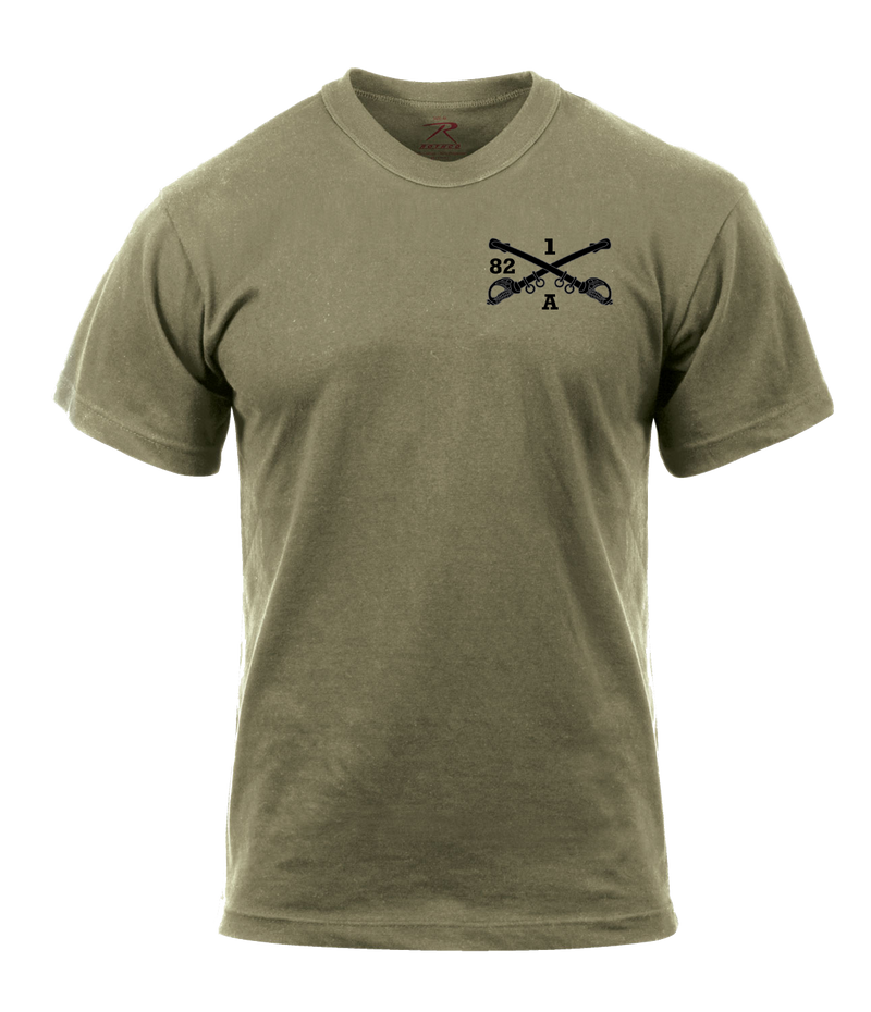 Apache Troop 1-82 CAV AR 670-1 Coyote Brown T-Shirt