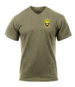 508th MP BN AR 670-1 Coyote Brown T-Shirt with CUSTOS on left sleeve