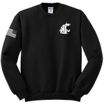 WSU ROTC Blend Crewneck Sweatshirt with Right Sleeve Flag