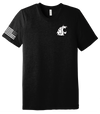 WSU ROTC Unisex Triblend Short Sleeve Tee with Right Sleeve Flag