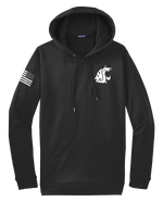 WSU ROTC Fleece Hooded Pullover with Right Sleeve Flag