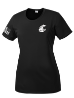 WSU ROTC Ladies Competitor Tee with Right Sleeve Flag