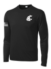 WSU ROTC Long Sleeve Competitor Tee with Right Sleeve Flag