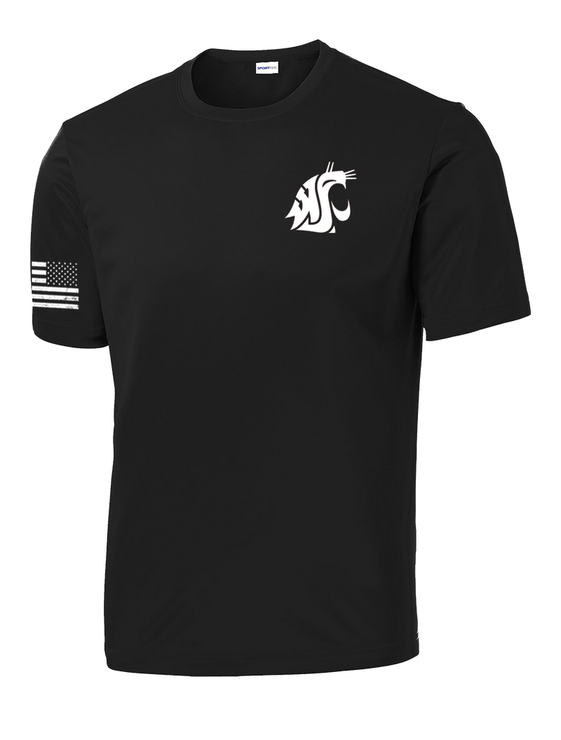 WSU ROTC Competitor Tee with Right Sleeve Flag