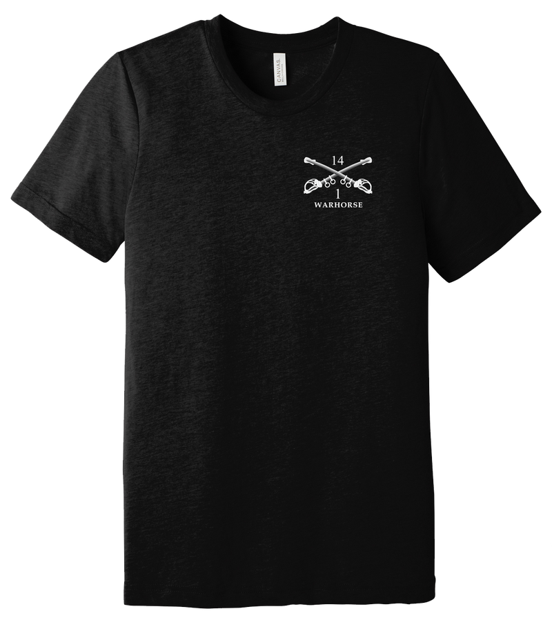 moi gear 1-14 CAV Subdued Suivez Moi Unisex Triblend Short Sleeve Tee (Black is PT Approved) Small / Olive