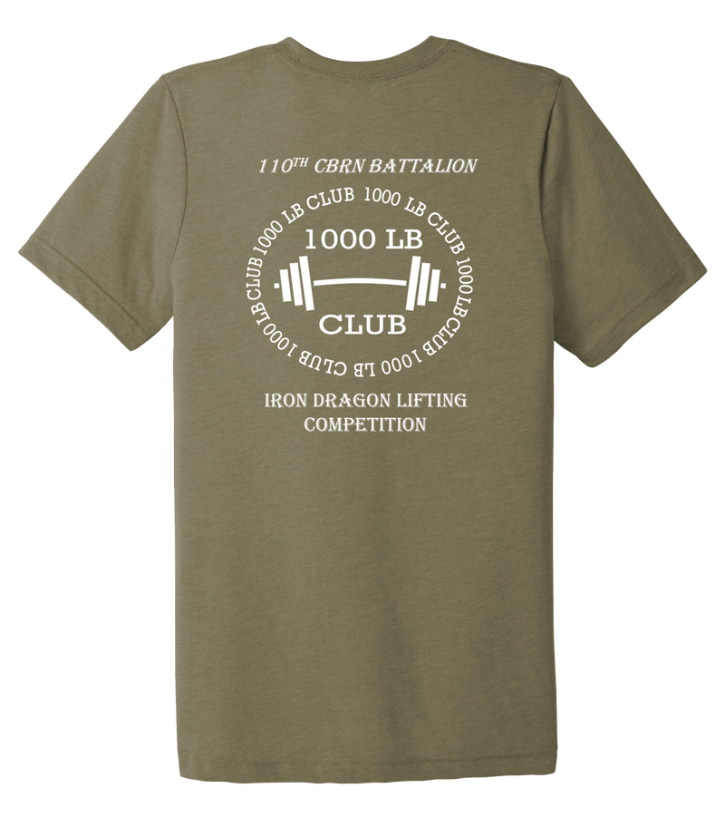 110th CBRN 1000LB Club Unisex Triblend Short Sleeve Tee