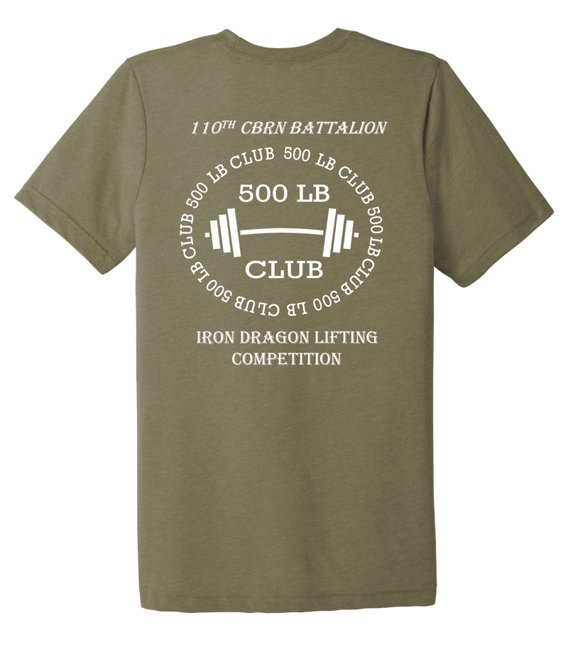 110th CBRN 500LB Club Unisex Triblend Short Sleeve Tee