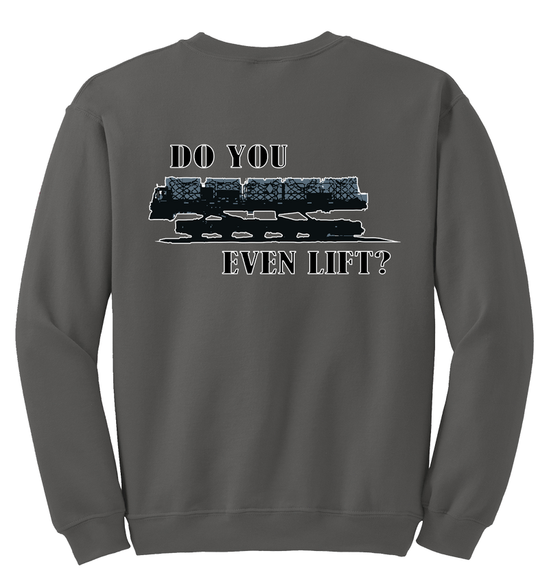 62D Aerial Port Squadron Blend Crewneck Sweatshirt Do You Even Lift