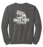 62D Aerial Port Squadron Blend Crewneck Sweatshirt Eagle Port with Headband on Eagle