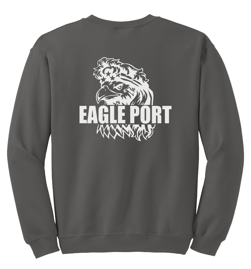 62D Aerial Port Squadron Blend Crewneck Sweatshirt Eagle Port with Headband on Eagle