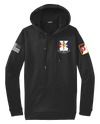 29th Hospital Center Fleece Hooded Pullover with a two sleeve print