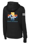 29th Hospital Center Ladies Poly/Cotton Blend Hoodie with a two sleeve print