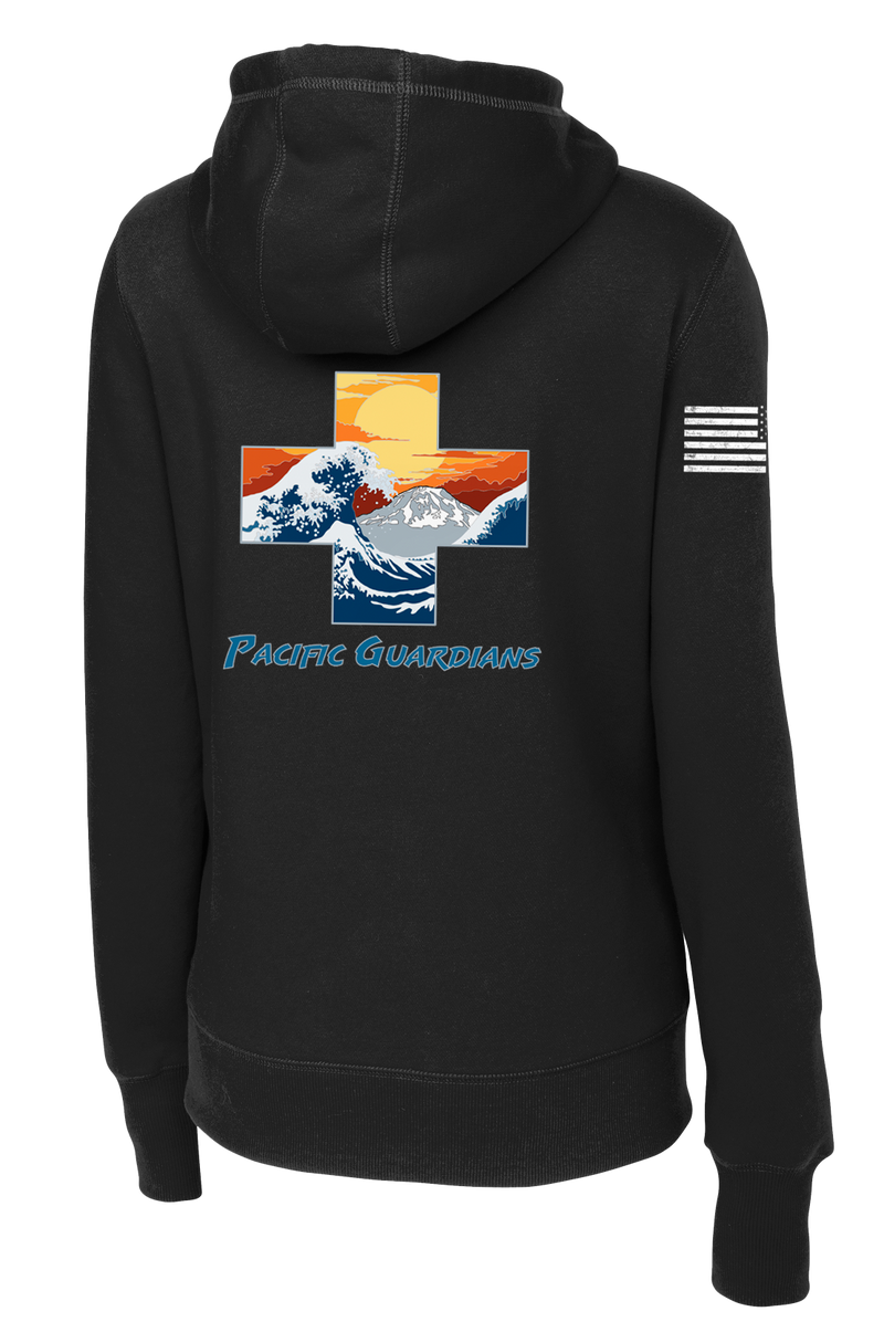 29th Hospital Center Ladies Poly/Cotton Blend Hoodie with a two sleeve print