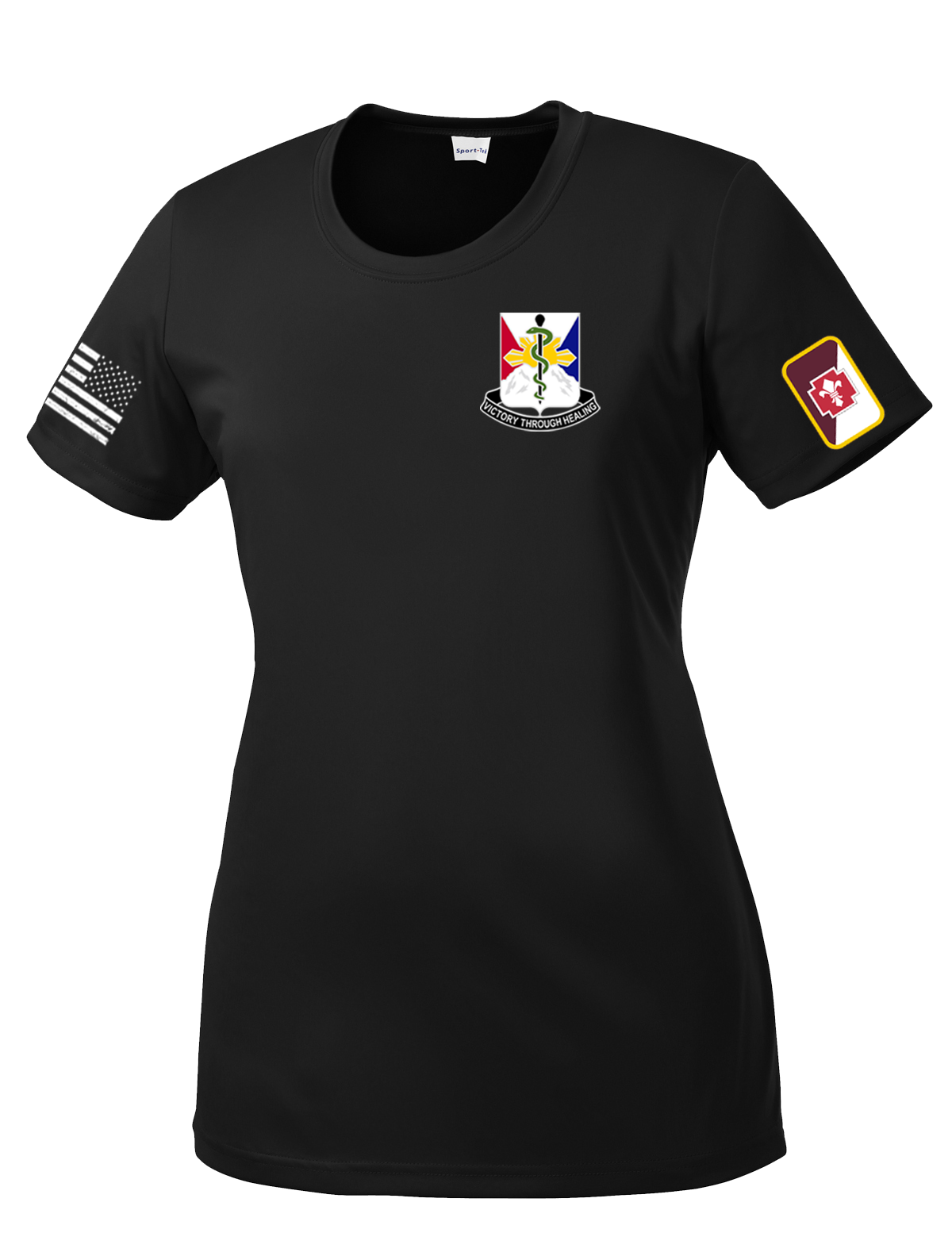 29th Hospital Center Ladies Competitor Tee with two sleeve print