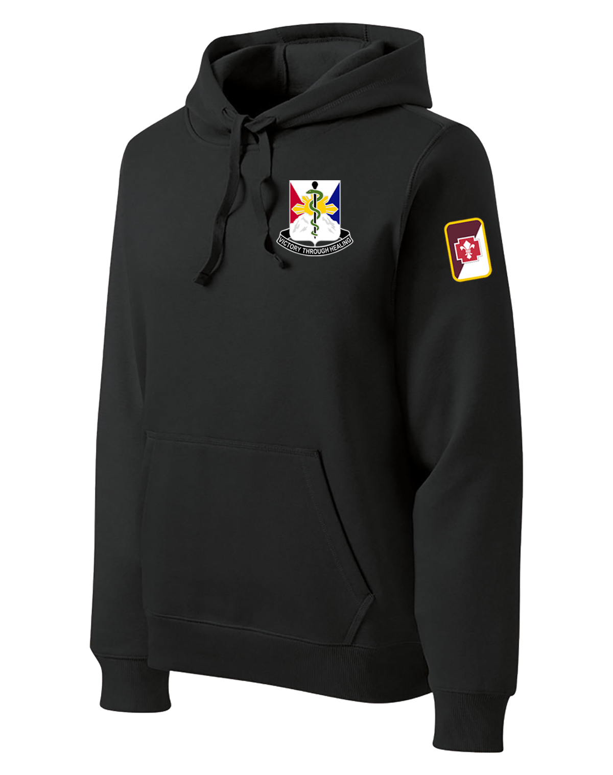 29th Hospital Center Poly/Cotton Blend Hoodie with two sleeve print