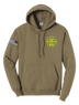 2nd PLT USACA Core Fleece Pullover Hooded Sweatshirt with Solid Right Sleeve Flag