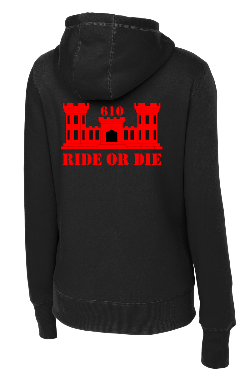 610th ESC Ladies Poly/Cotton Blend Hoodie