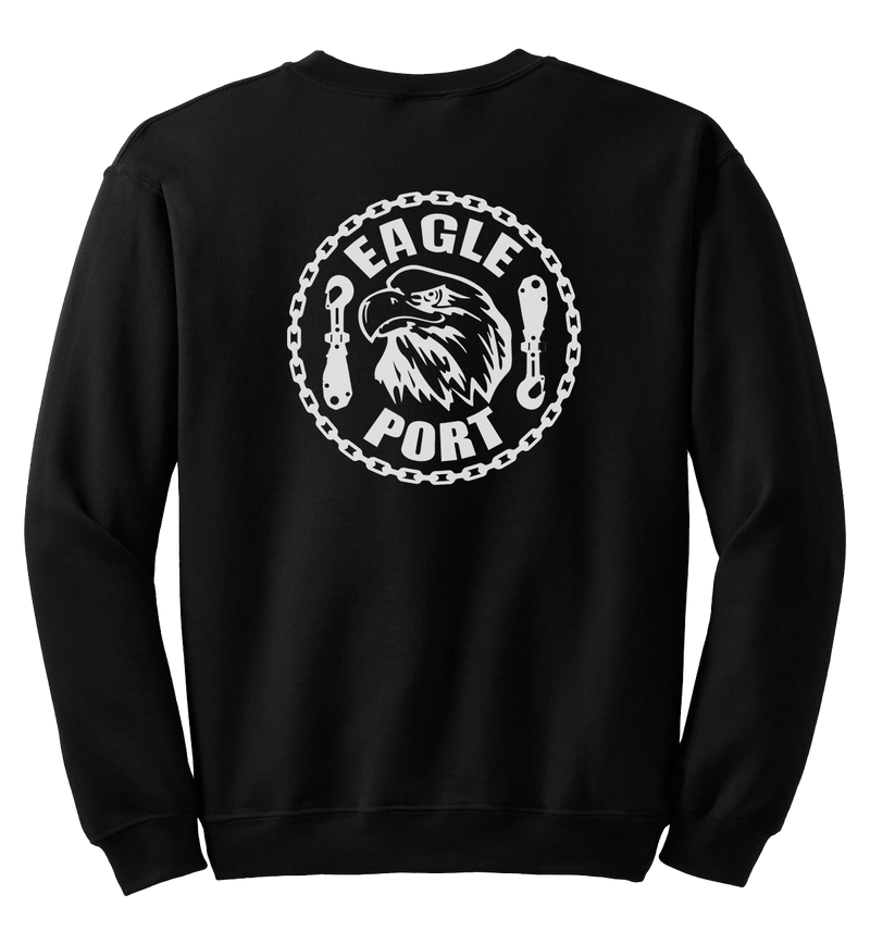 62D Aerial Port Squadron Blend Crewneck Sweatshirt Eagle Port with Chain Link