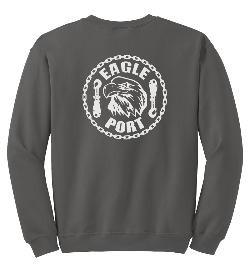 62D Aerial Port Squadron Blend Crewneck Sweatshirt Eagle Port with Chain Link