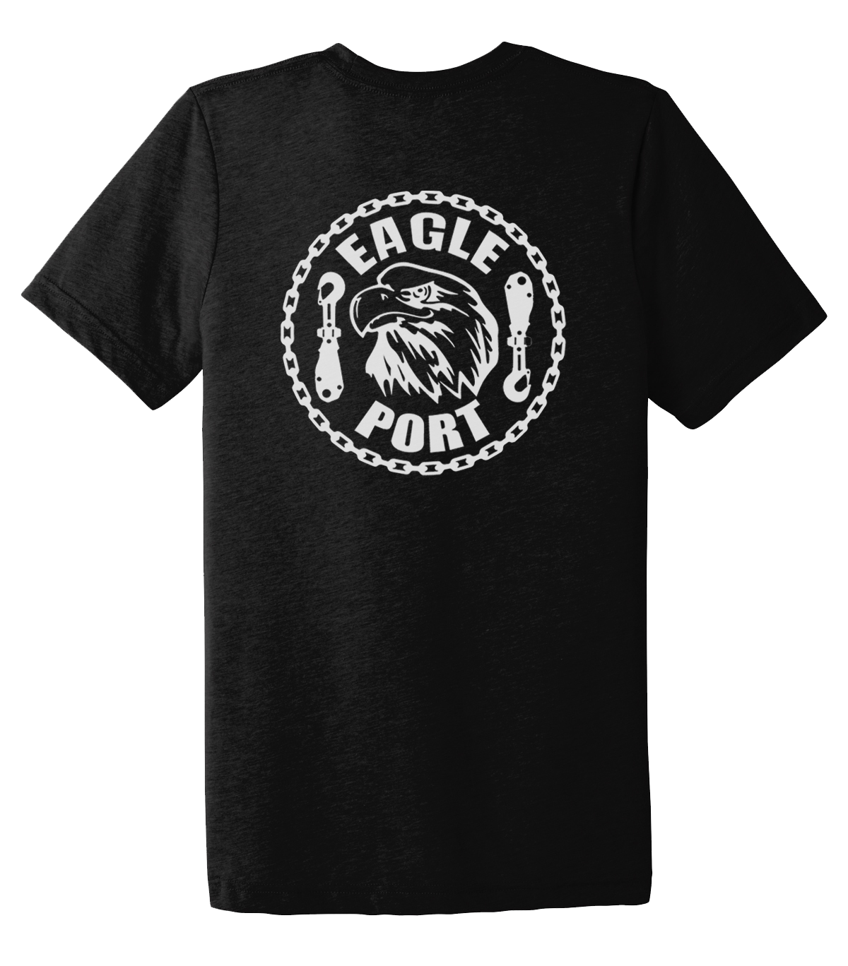 62D Aerial Port Squadron Unisex Triblend Short Sleeve Tee Port Eagle with Chain Link